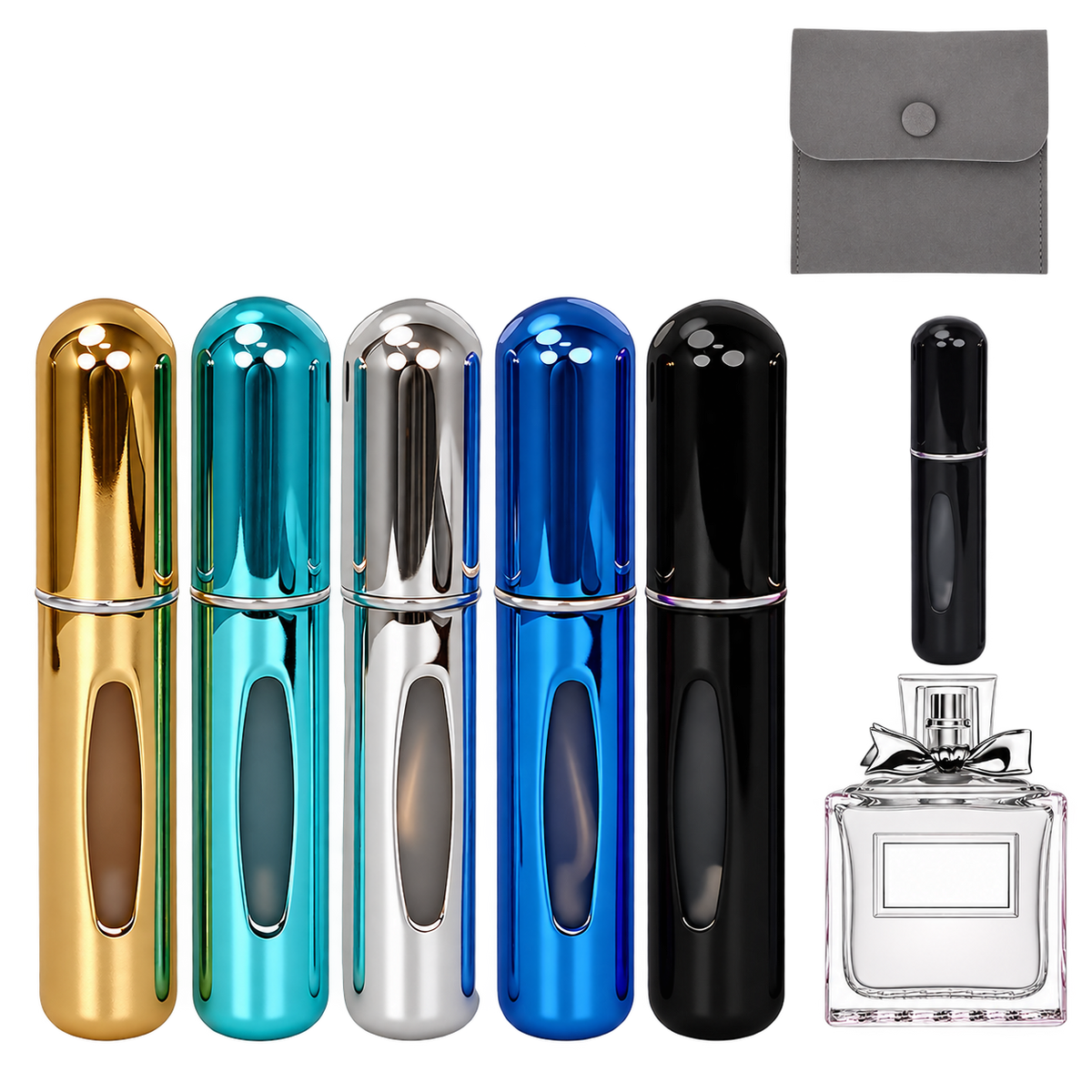Refillable perfume atomizer