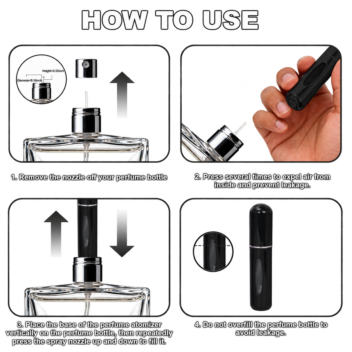 Refillable perfume atomizer