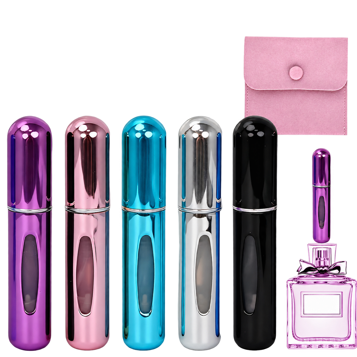 Refillable perfume atomizer